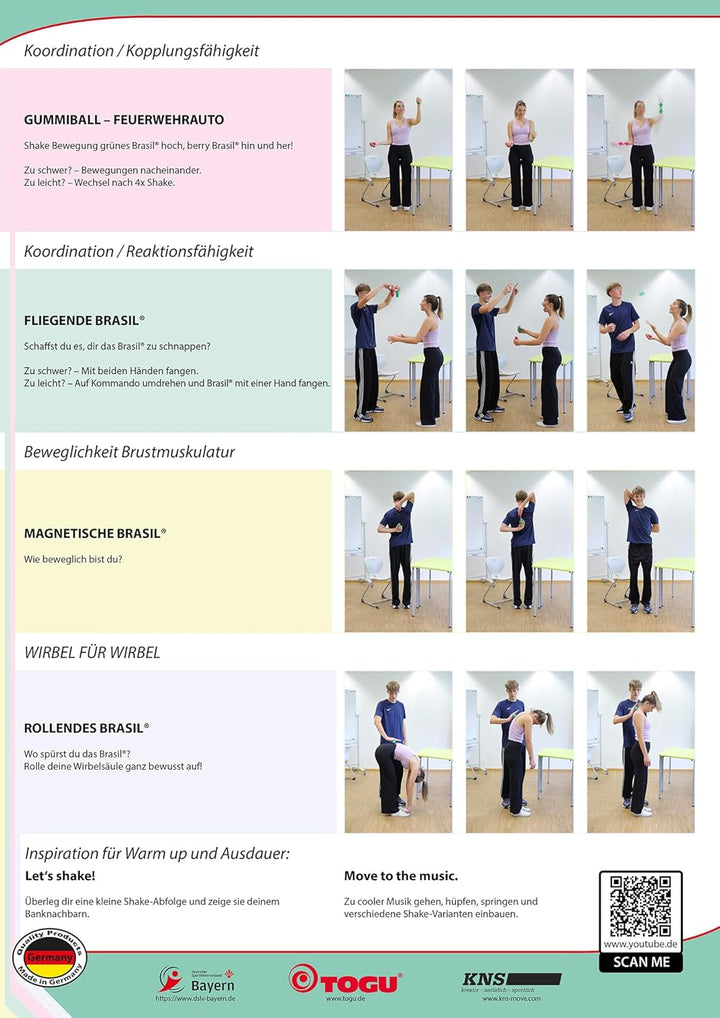 TOGU Brasil Tiefenmuskulatur und Ausdauertrainer Bewegungsprofi 2er-Set, Bewegungsprofi 2er-Set