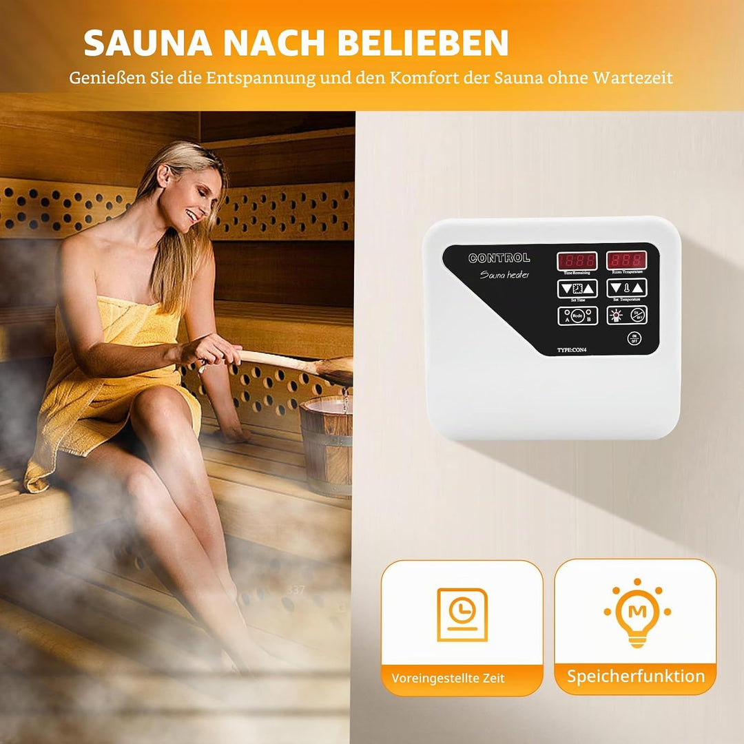 3-9 kW Sauna-Aussenregler, Saunaregler, Saunasteuerung 380 V-415 V, Saunaofen-Digitalregler, externe