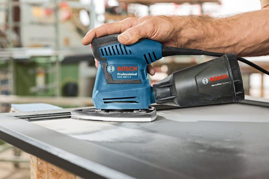 Bosch Professional Schwingschleifer GSS 160-1 A Multi (180 Watt, 1,6 mm Schwingkreis-Ø, in