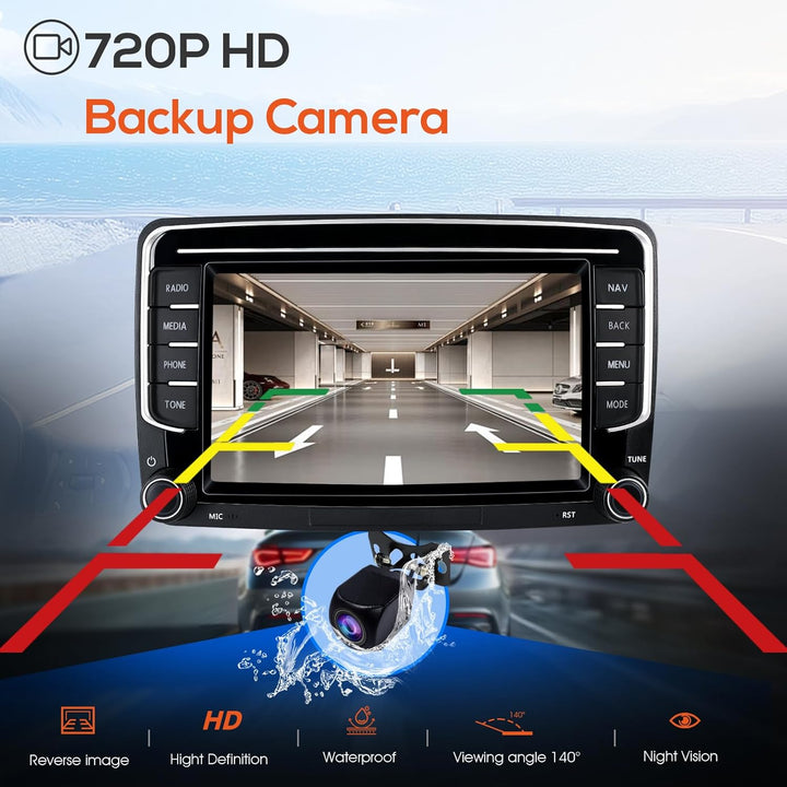 Haudio 2 Din 7 Zoll Autoradio,für 2009-2012 VW Golf/Touran/Tiguan/Magotan/Passat/Scirocco | Skoda Ca