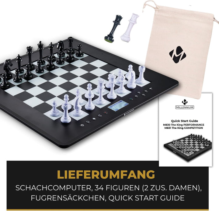 Millennium M831 The King Competition Schachcomputer – Benutzerfreundlich, für die ganze Familie &amp; Sc