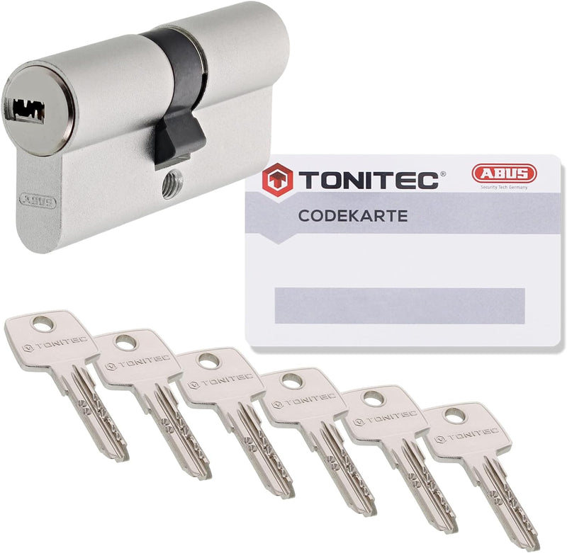 ABUS Türzylinder Schliesszylinder Zylinder EC550 inkl. 5 Schlüssel inkl. ToniTec CodeCard Grösse 30/