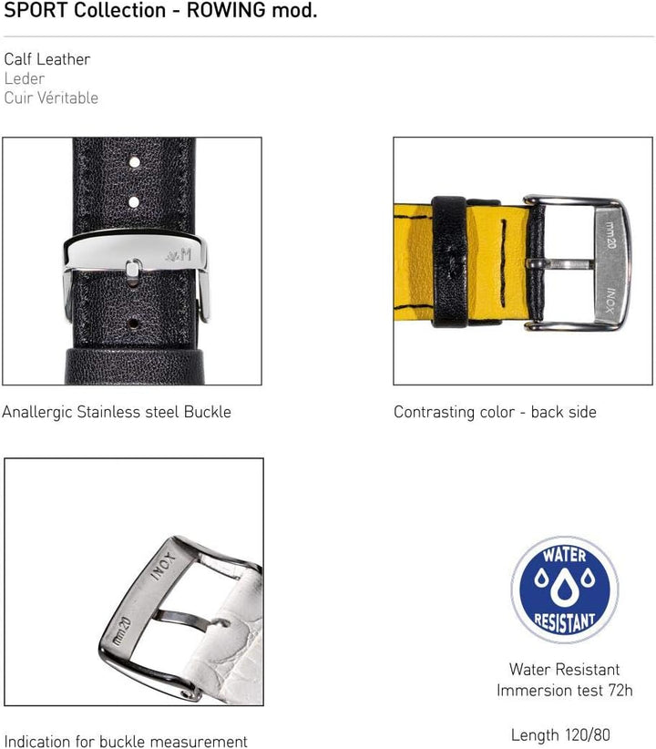 Morellato Unisex-uhrarmband, Sport Kollektion, mod. Rowing, aus Kalbsleder - A01X5274C91