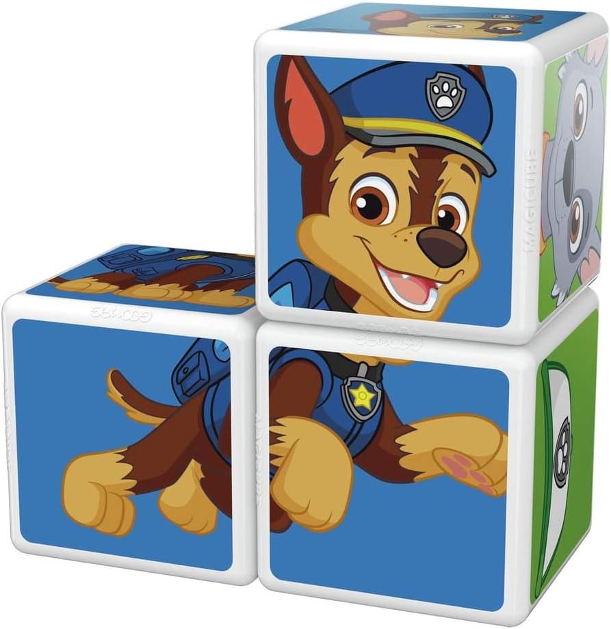 Geomag MagiCube PAW PATROL 077 Chase, Skye and Rocky - 3 Magnetwürfel für Konstruktionen, mehrfarbig