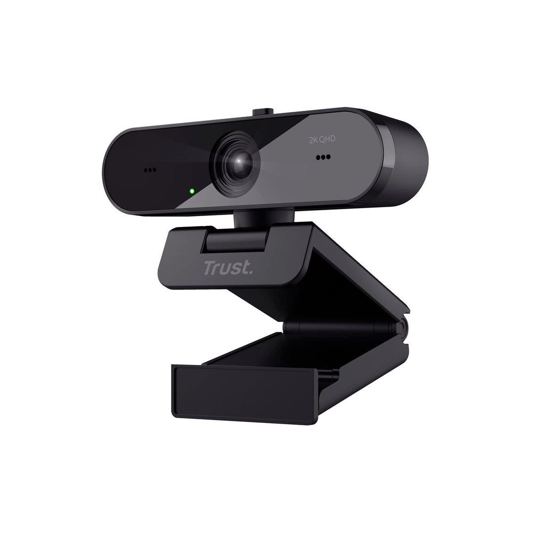 Trust Taxon 2K QHD Webcam aus 85% Recycling-Kunststoff, 2560x1440p USB Kamera PC mit Abdeckung, Auto