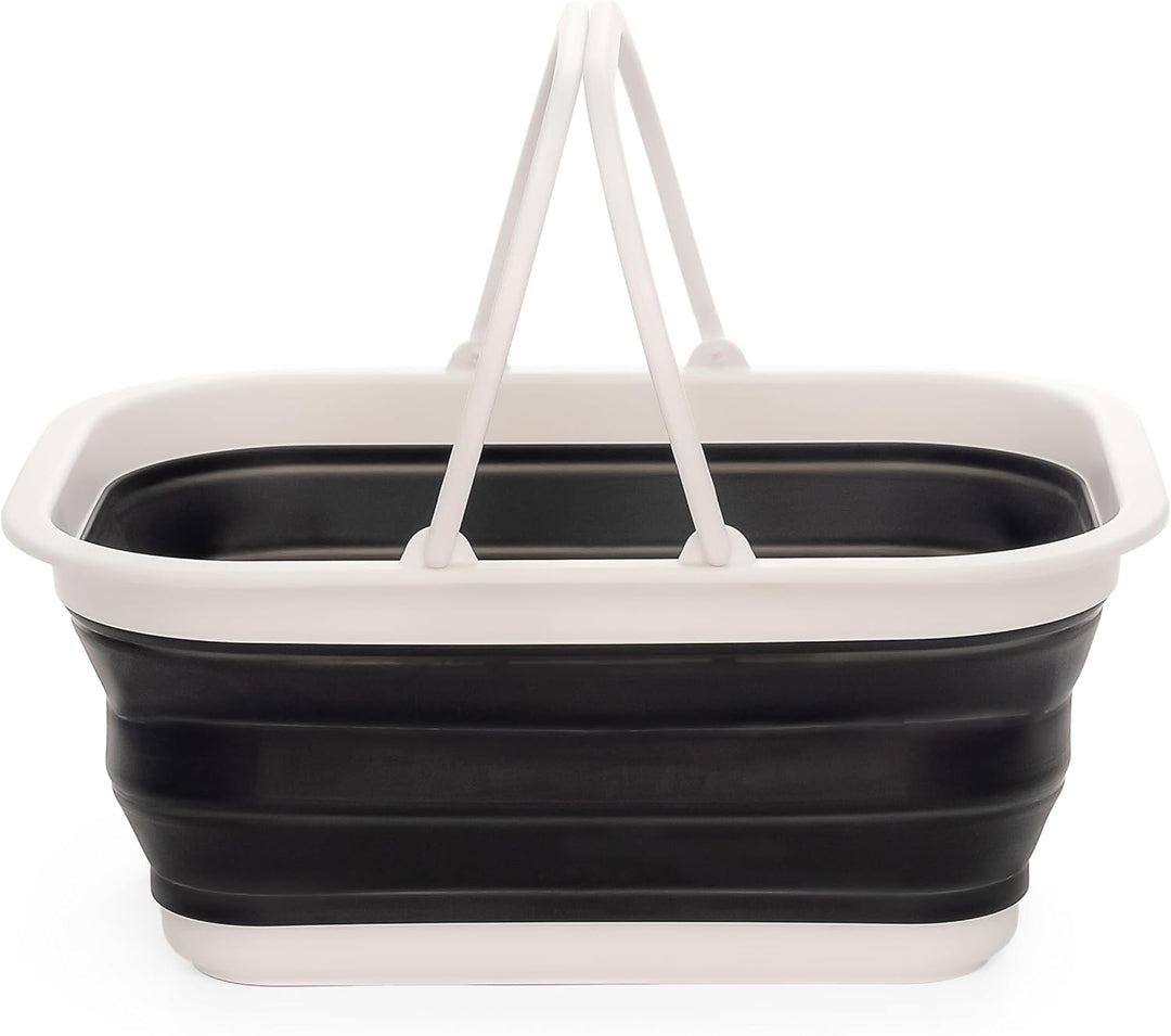 Sammart 15,5 l Faltbare Wanne mit Griff – tragbarer Picknickkorb/-Krater – Faltbare Einkaufstasche –