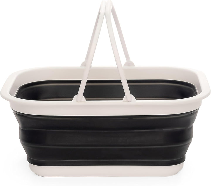 Sammart 15,5 l Faltbare Wanne mit Griff – tragbarer Picknickkorb/-Krater – Faltbare Einkaufstasche –