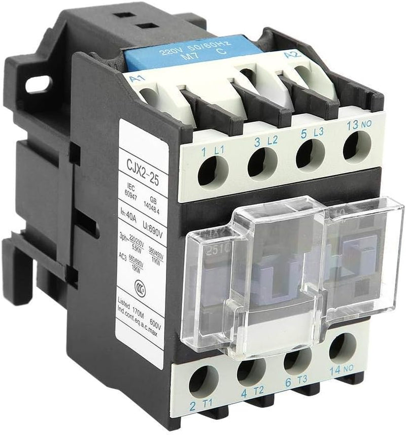 Hochleistungs-Wechselstromschütz CJX2-2510 220V 25A Hochempfindlicher Ersatz für industrielle Elektr