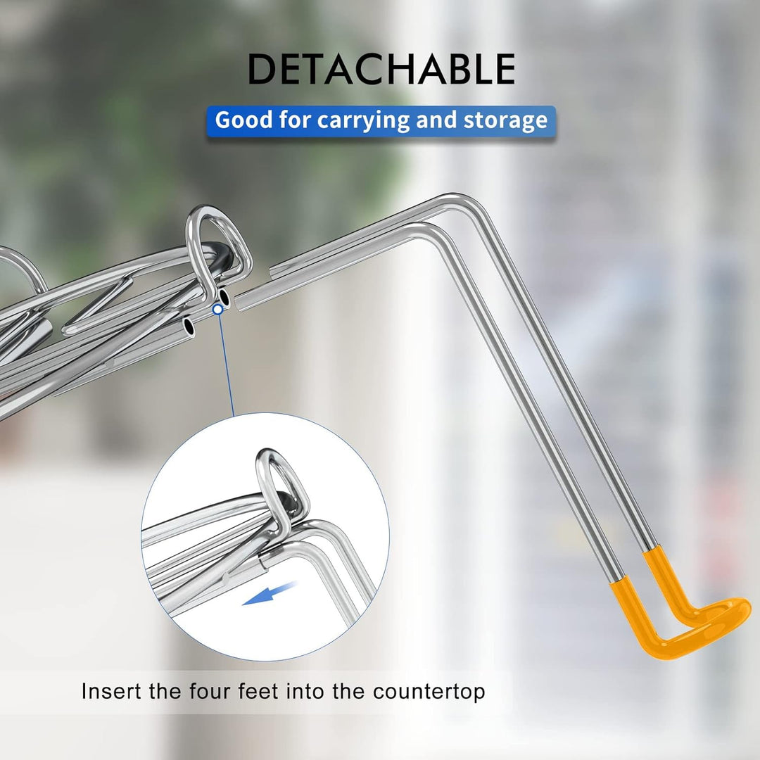 Purewell Detachable Stainless Steel Stand with Rubberized Non-Slip Feet, Matching Stand for Purewell