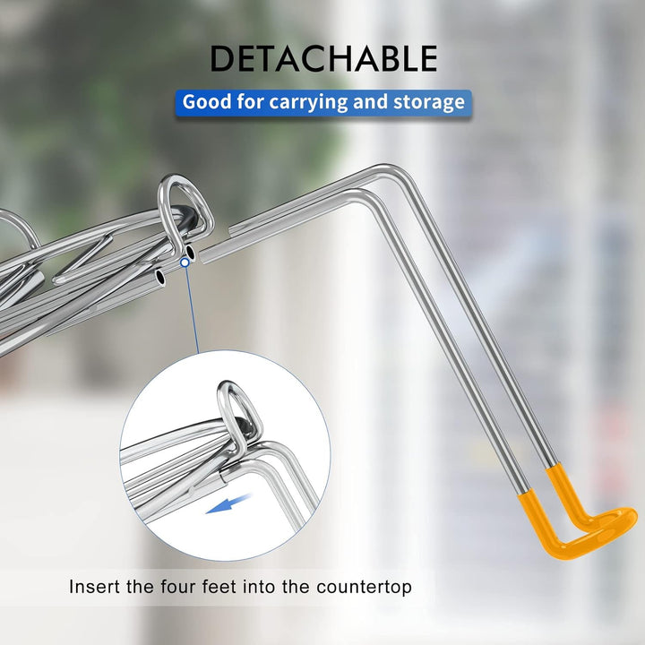 Purewell Detachable Stainless Steel Stand with Rubberized Non-Slip Feet, Matching Stand for Purewell