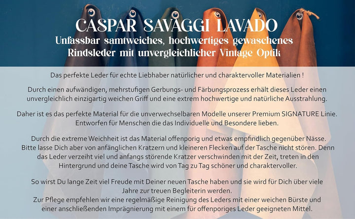 Caspar TL782 2 in 1 Leder Rucksack Handtasche