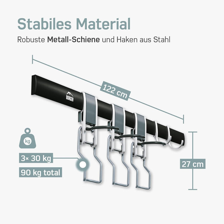Borgen Fahrrad Wandhalterung Vertikal - Geeignet für alle Fahrräder, wie z.B. E Bike, Mountainbike,