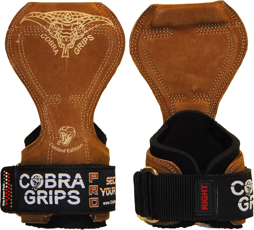 Cobra Grips V2 Lifting Griffe Gewicht Versa Handschuhe Alternative Power PRO BROWN LEATHER V1, PRO B