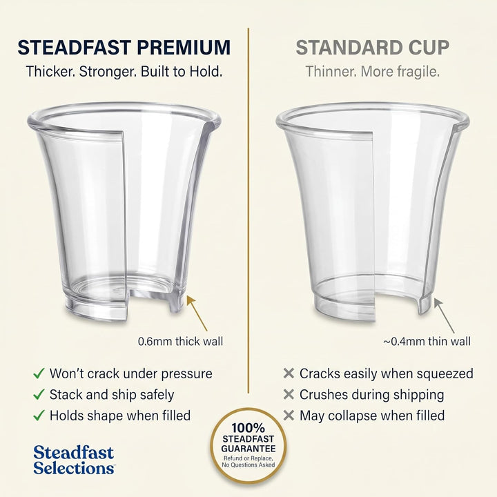 Steadfast Selections - Bulk Premium 2000 Plastikbecher Kommunionbecher Einwegbecher Kommunionbecher