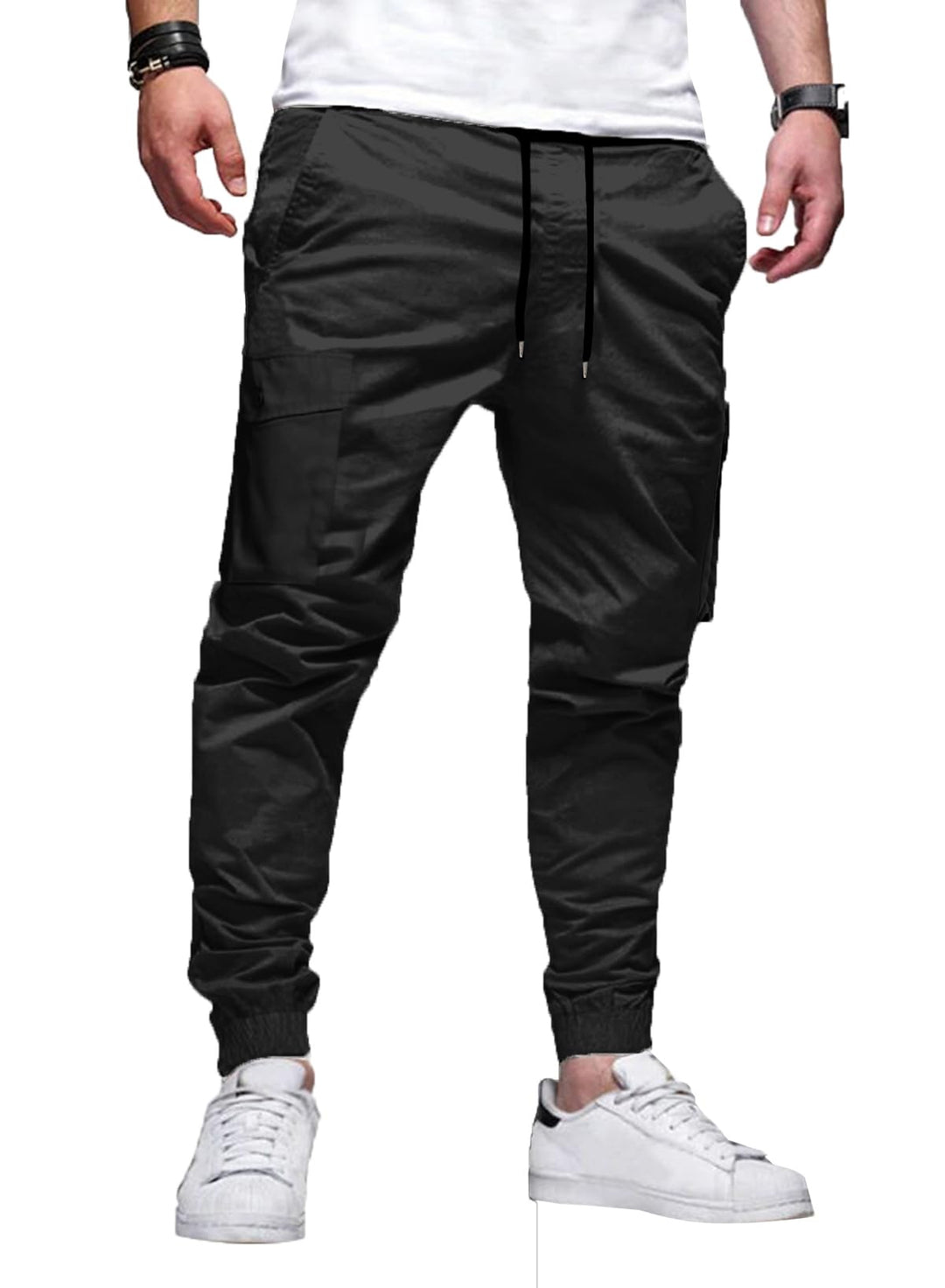 Elegancity Cargohose Herren Lang Casual Jogginghose Stretch Chino Hose Regular Fit Cargo Hose Elasti