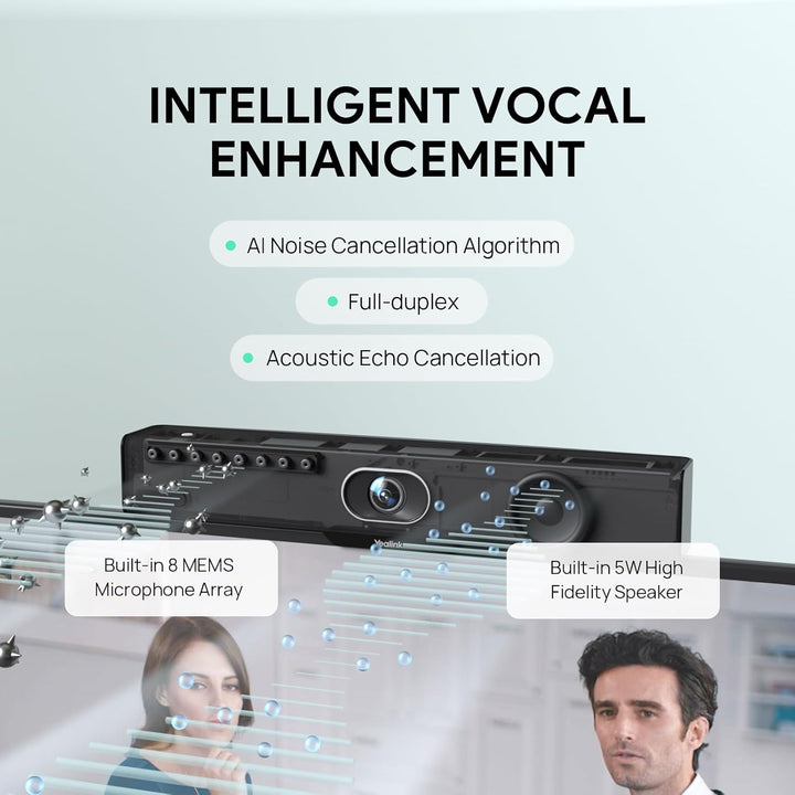 Yealink MeetingBar A10 Konferenzraum-Webcam 4K 120° Weitwinkelkamera mit Android OS, Videokonferenzs