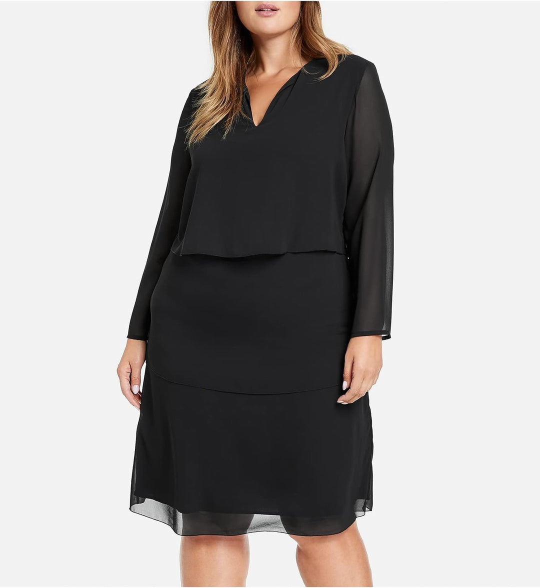 Samoon Damen Kleid, Schwarz