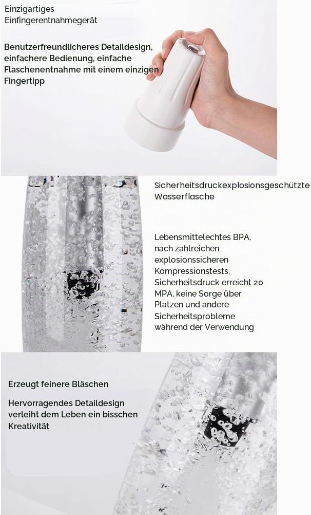 Tragbarer Soda-Maker, Sprudelwasserbereiter, Soda-Maschine, Seifenblasen-Soda-Maschine, Spender für