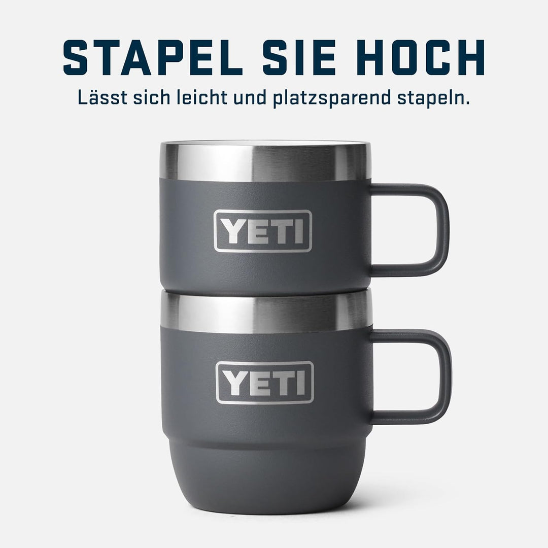 YETI Rambler Stapelbare Tasse Mit DuraSip Keramikbeschichtung, Tropical Pink, 2 Pack 6 oz (177 ml),