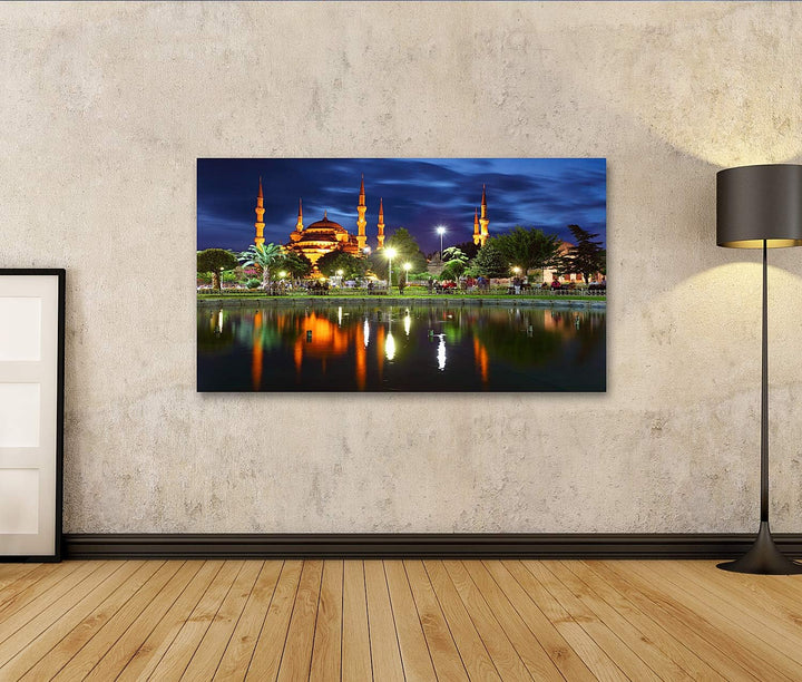 islandburner Bild auf Leinwand Blaue Moschee Istanbul Türkei Bilder Wandbilder Poster Leinwand 100x5
