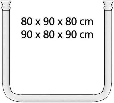 WENKO Winkelduschstange für Badewannen & Duschtassen, 3 verschiedene Kombinationsmöglichkeiten, zum