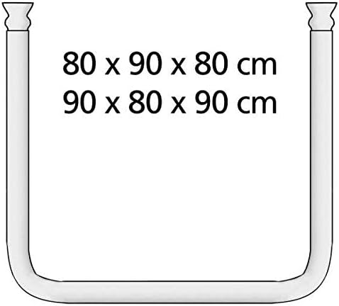WENKO Winkelduschstange für Badewannen & Duschtassen, 3 verschiedene Kombinationsmöglichkeiten, zum