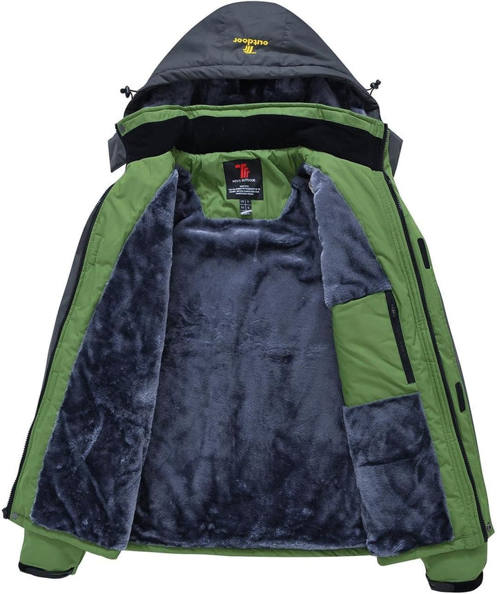 YSENTO Herren Skijacke Winterjacke Softshelljack Wasserdicht Warm Gefüttert Outdoor Funktionsjacke m