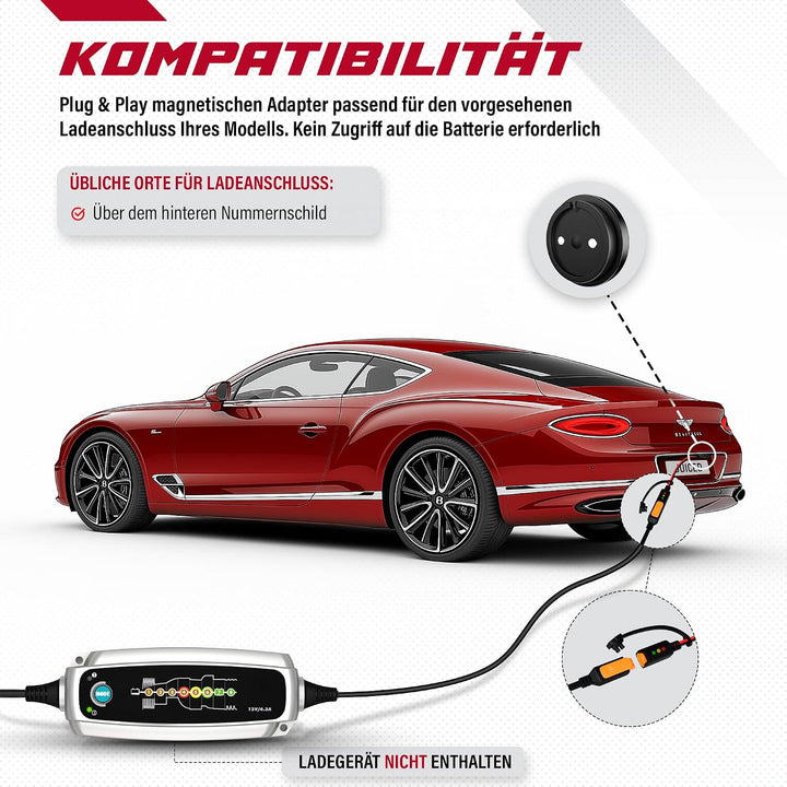 JMR Adapter for Bentley Continental GT Bentayga Flying Spur Mulsanne Compatible with CTEK (Magnetic