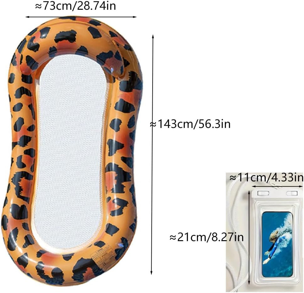 luftmatratze mit Netz, Pool matratze mit wasserdichter Handytasche wasserhängematte mit Netz, luftma