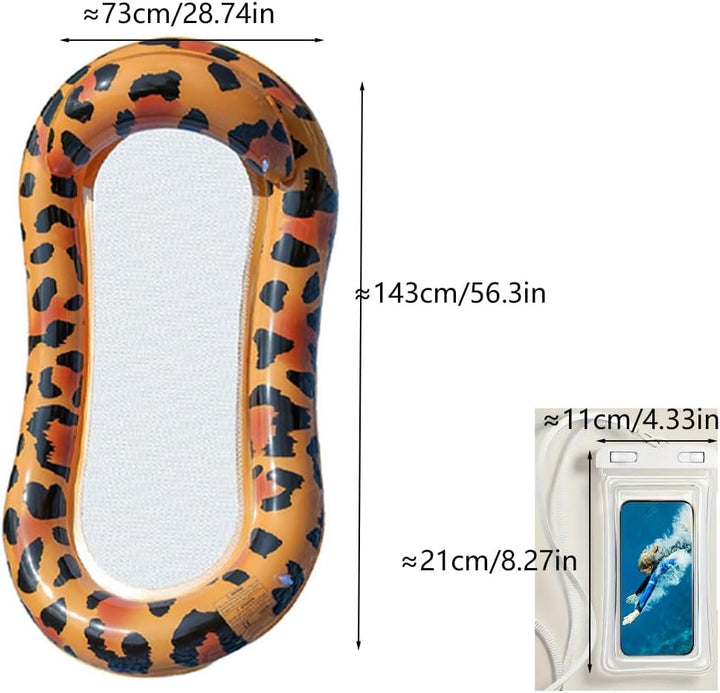 luftmatratze mit Netz, Pool matratze mit wasserdichter Handytasche wasserhängematte mit Netz, luftma