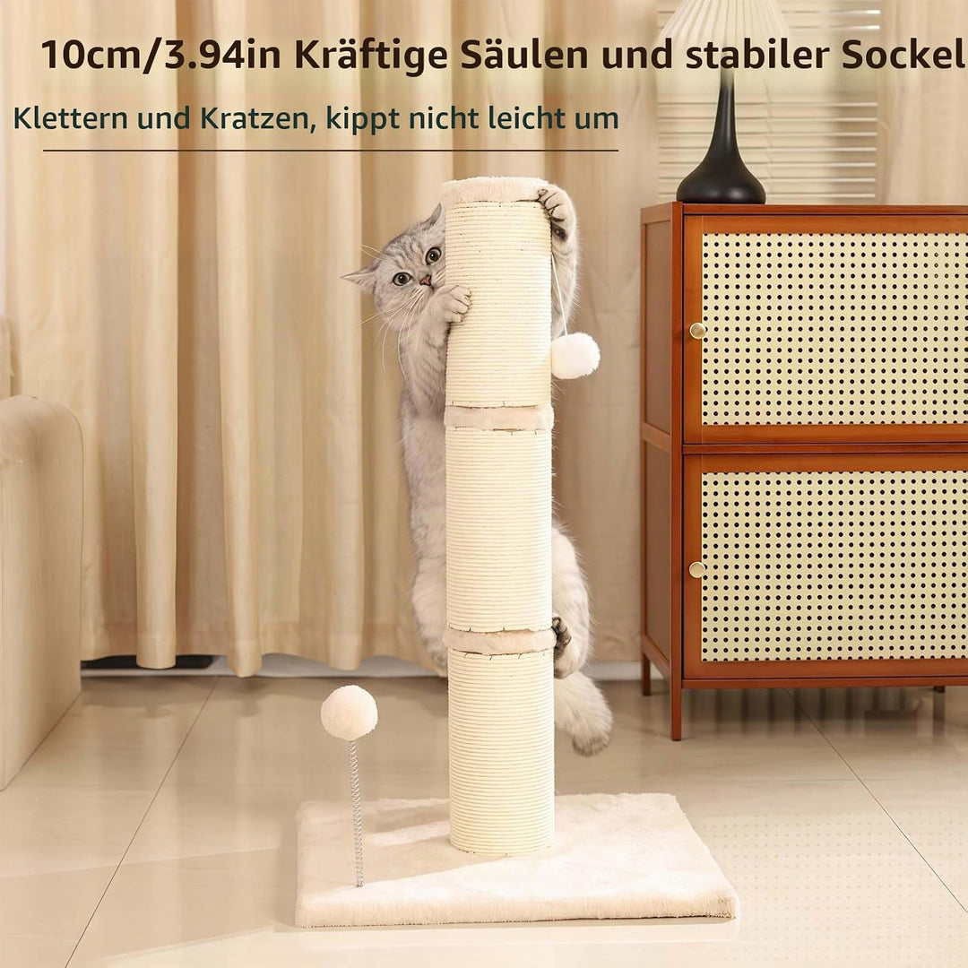 Marchul Katzenkratzbaum, Kratzbaum für grosse Katzen mit hängendem Ball breiter Basis, Katzenspielze