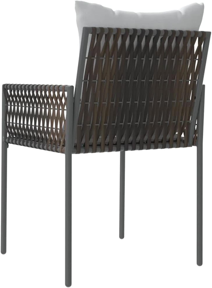 Gecheer 6 STK. Gartenstuhl Gartensessel Essstuhl Balkonstuhl Terrassenstuhl Gartenmöbel Braun 54x61x