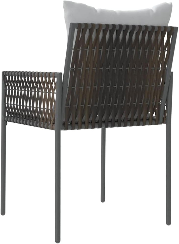 Gecheer 6 STK. Gartenstuhl Gartensessel Essstuhl Balkonstuhl Terrassenstuhl Gartenmöbel Braun 54x61x