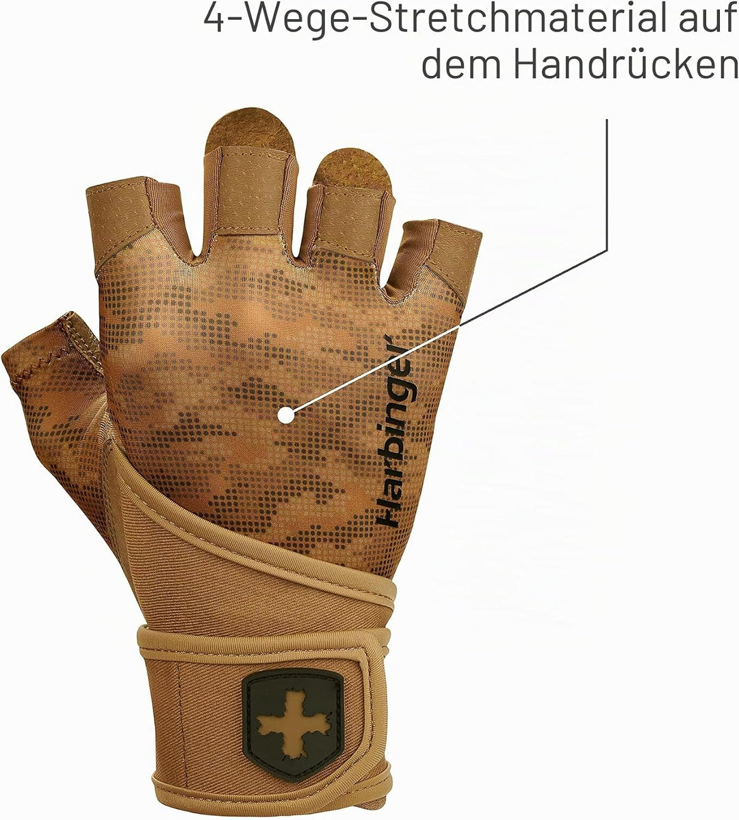 Harbinger Pro Wristwrap Handschuhe, Hebehandschuhe für diejenigen, die Flexibilität und Atmungsaktiv