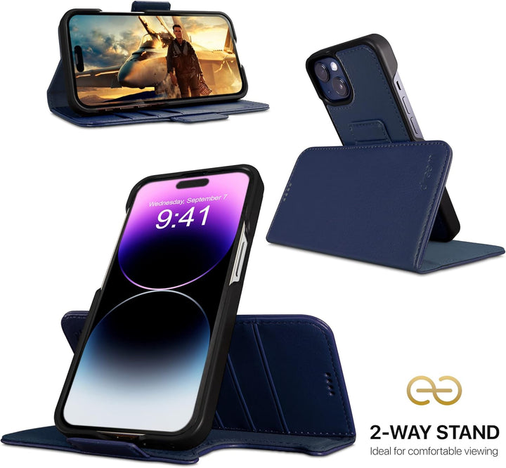 Dreem Fibonacci iPhone 14 Plus Brieftaschen-Etui / 2-in-1 stossfestes Etui und abnehmbares Folio aus