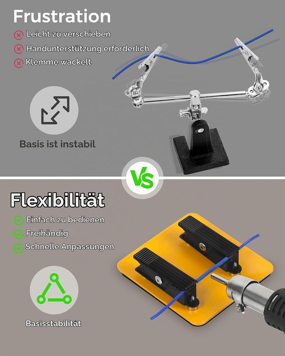 Magnetische Dritte-Hand-Halterung – Magnetisch Leiterplattenhalter Werkzeug Helfen Hände, Verstellba