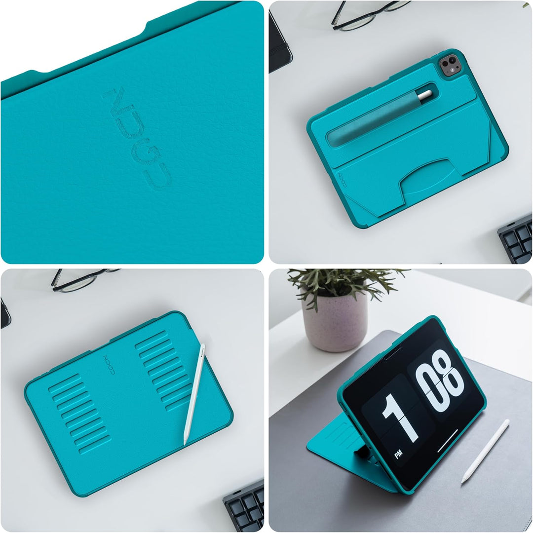 ZUGU CASE iPad Pro 11 Zoll Hülle (M4 / M5) 2024/2025 schlanke Schutzhülle 8 Winkel-Ständer magnetisc