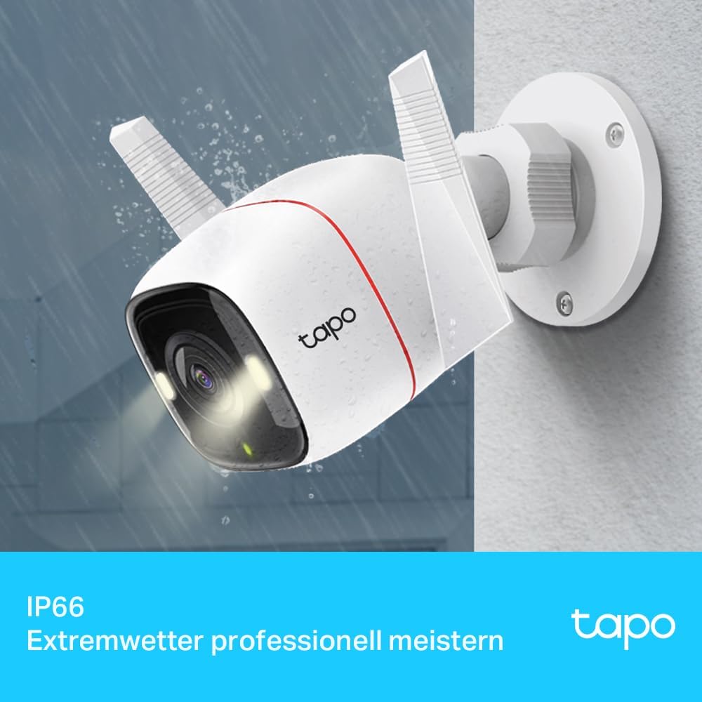 TP-Link Tapo C320WS Überwachungskamera Aussen, WLAN IP Kamera, 4MP Hochauflösung, 30m Vollfarb-Nacht