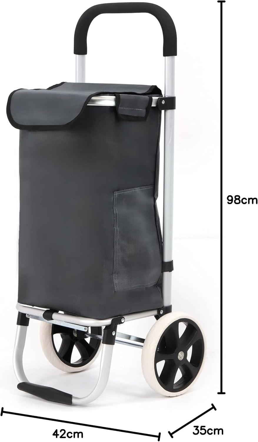 50Liter Aluminium Trolley Einkaufstrolley Klappbar, Shopping Trolley, Wasserabweisender Einkaufswage