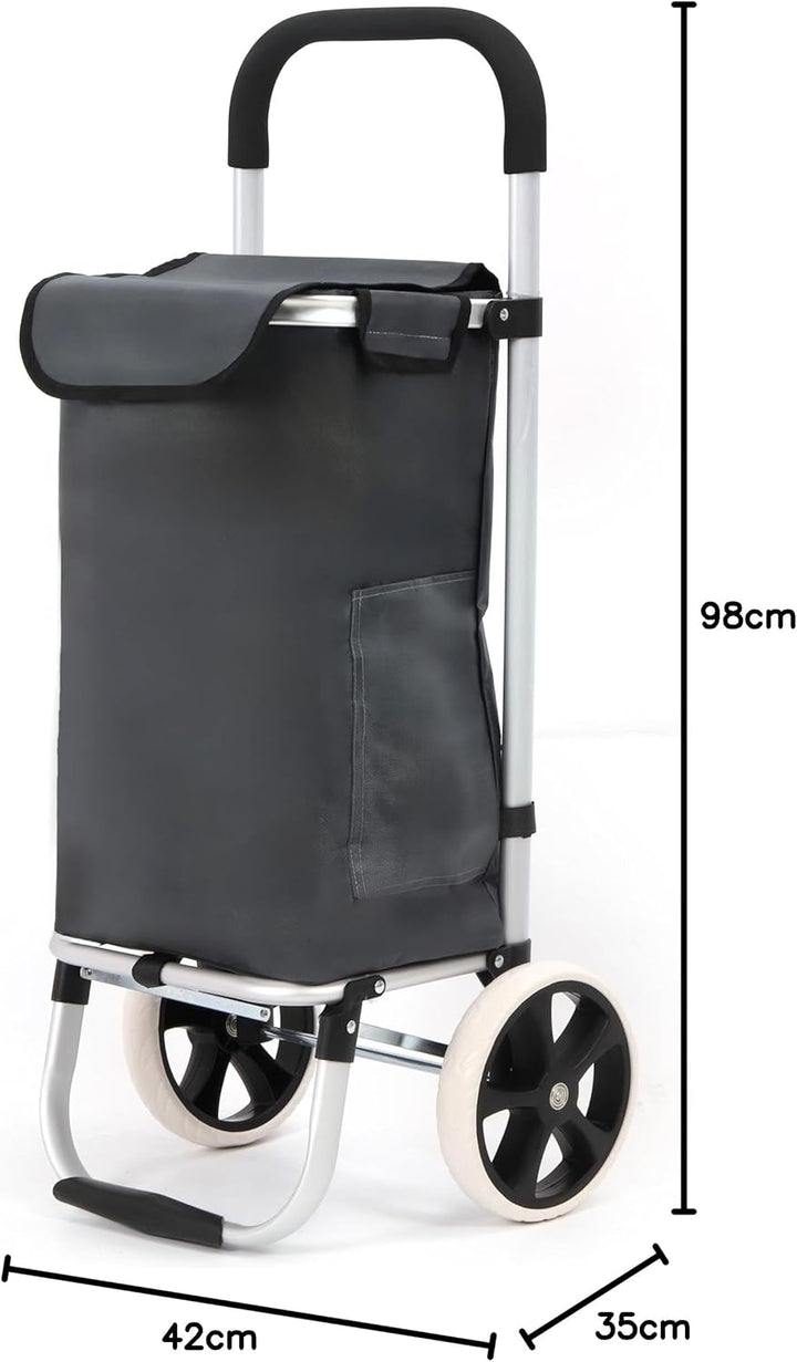 50Liter Aluminium Trolley Einkaufstrolley Klappbar, Shopping Trolley, Wasserabweisender Einkaufswage
