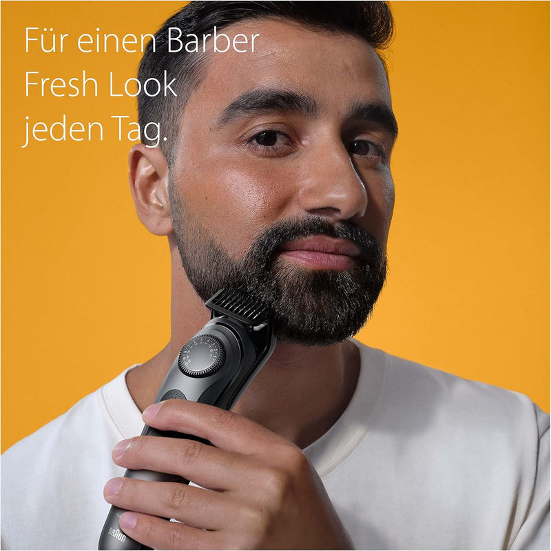 Braun Barttrimmer, Bartschneider/Trimmer/Haarschneider Herren, Haarschneidemaschine Profi, 40 Einste