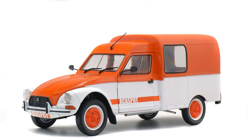 Solido Citroen Acadiane Acaspot, 1984, Modellauto, Massstab 1:18, weiss/orange