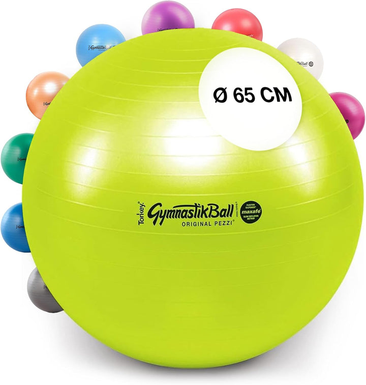 PEZZI Original Gymnastikball MAXAFE Ø 42 cm bis 75 cm Sitzball Gymnastik Sport Ball Büro Fitness Reh
