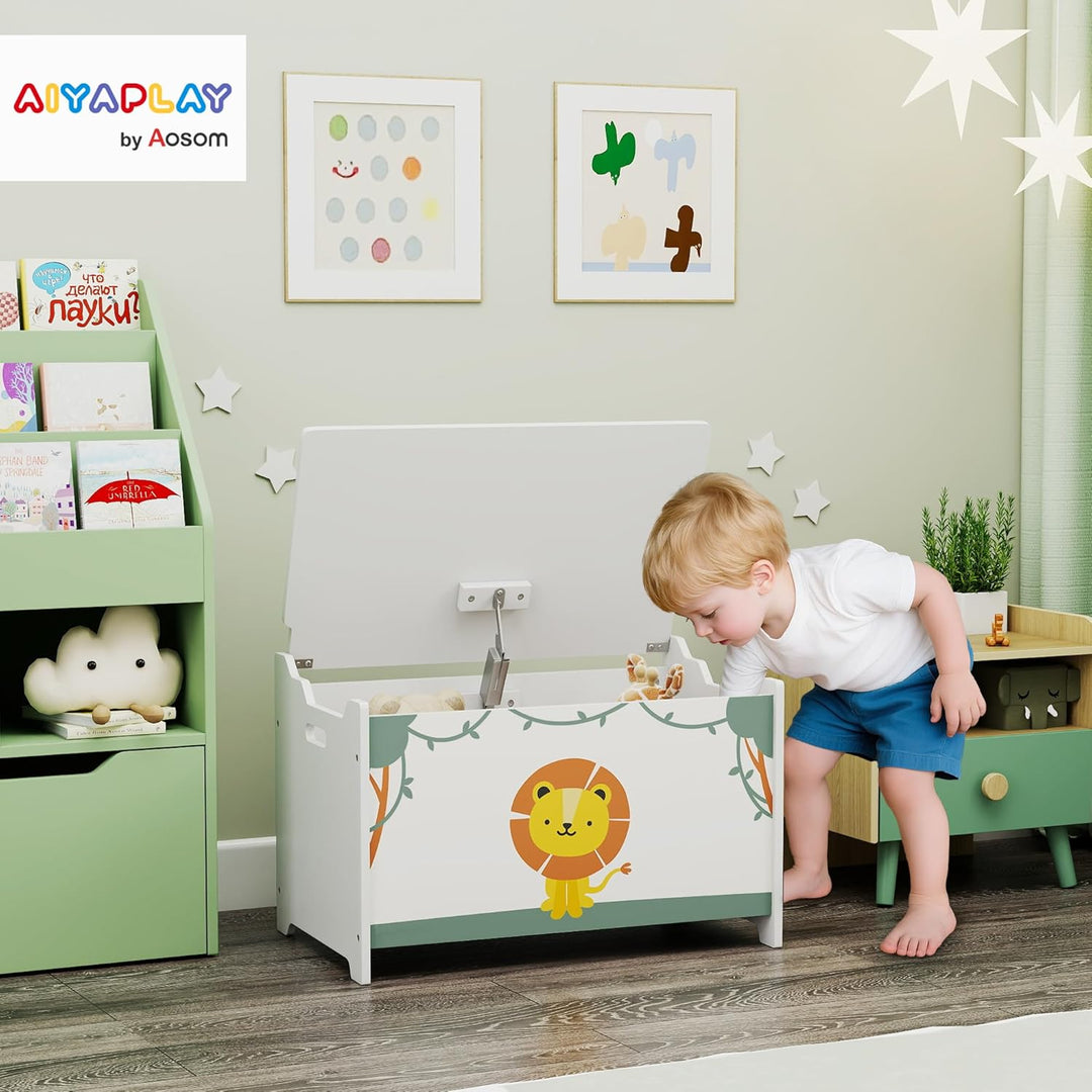 AIYAPLAY Spielzeugkiste mit Deckel für Kinder, Aufbewahrungsbox für Spielzeug und Kleidung, Aufbewah