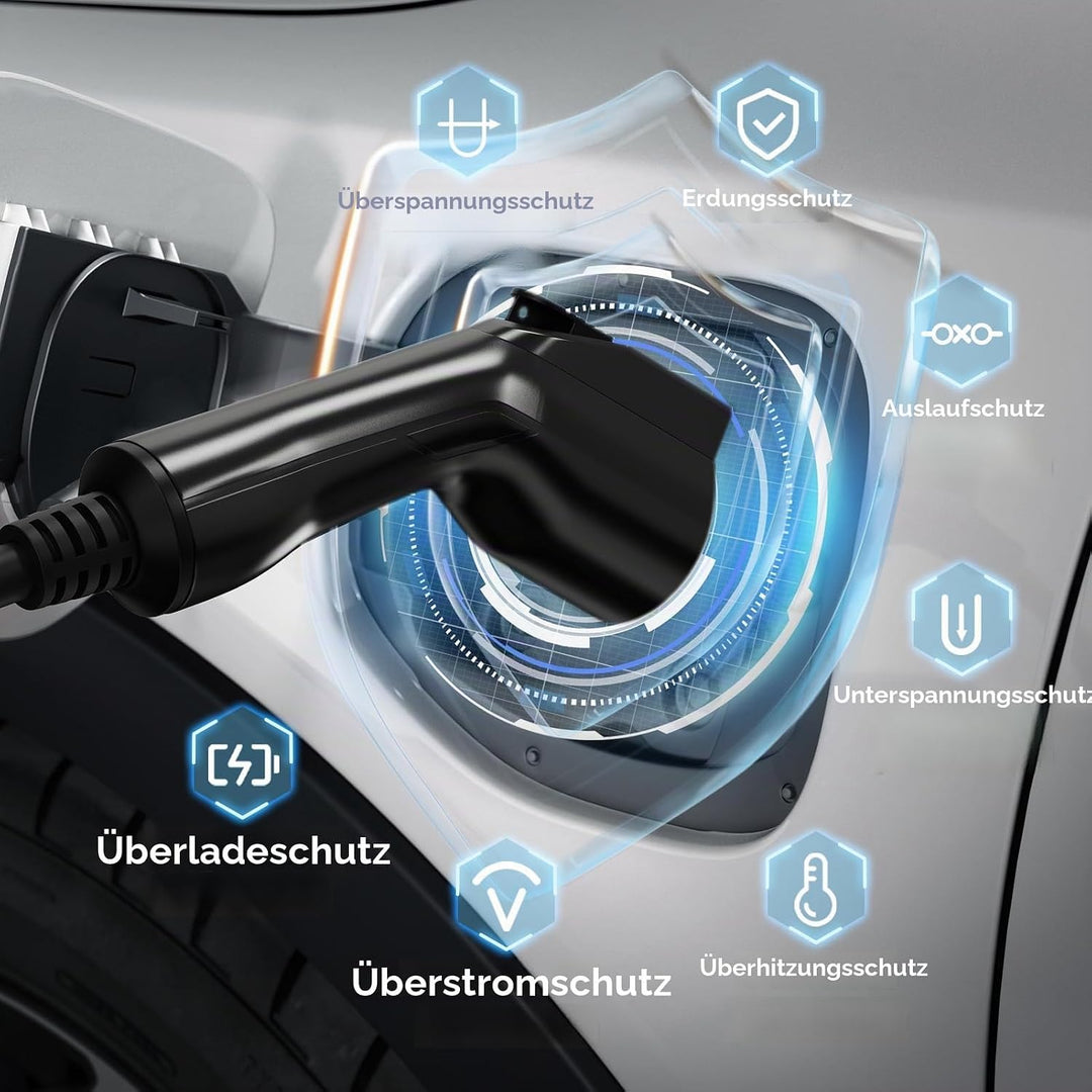 AFYEEV 3.6kw Ladekabel Typ 1, 6M Typ 1 Ladekabel, Ladekabel Elektroauto Typ 1 mit Schuko Stecker Ein