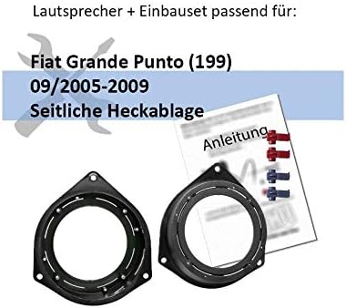 JBL Auto Lautsprecher Boxen Stage2 424 300 Watt 10 cm 2 Wege Koax passend für FIAT Grande Punto 199