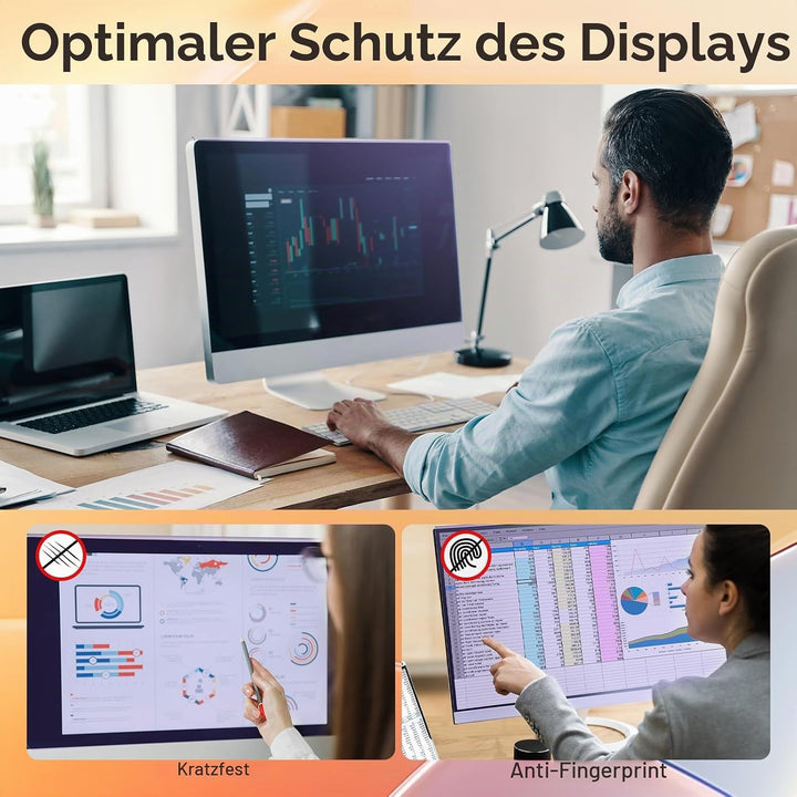 Qoosea 23-24 Zoll Blaues Licht Blockierung Bildschirmschutz für Computermonitore Universelle Passfor