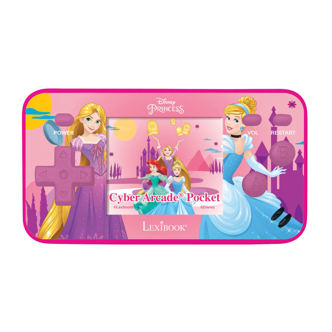 Lexibook JL1895DP Disney's Princesses Cyber Arcade Pocket Tragbare Spielkonsole, 150 Gaming, LCD, Ba
