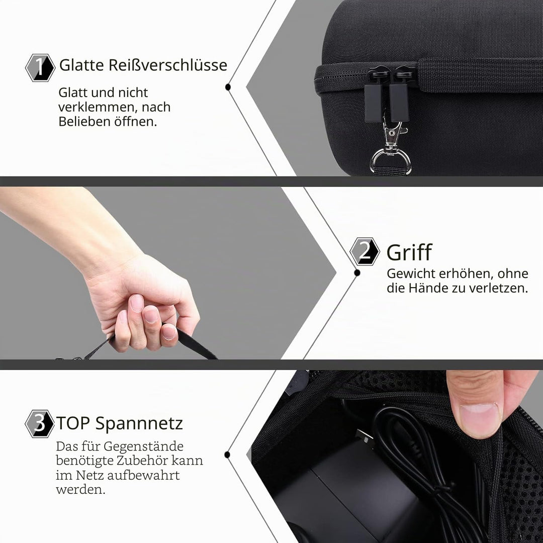 co2CREA case Harte reiseschutzhülle Etui Tasche für Logitech Creators Blue Yeti/Yeti X/Yeti Pro USB-