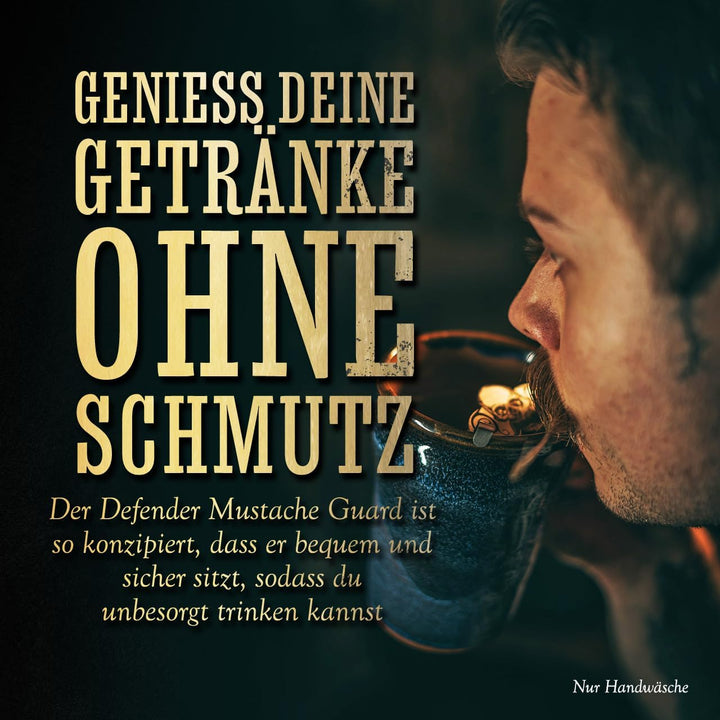 Death Grip Schnurrbartschutz, Edelstahl-Schädel-Clip für Kaffee, Bier, Wein, Gläser, Tassen, tragbar